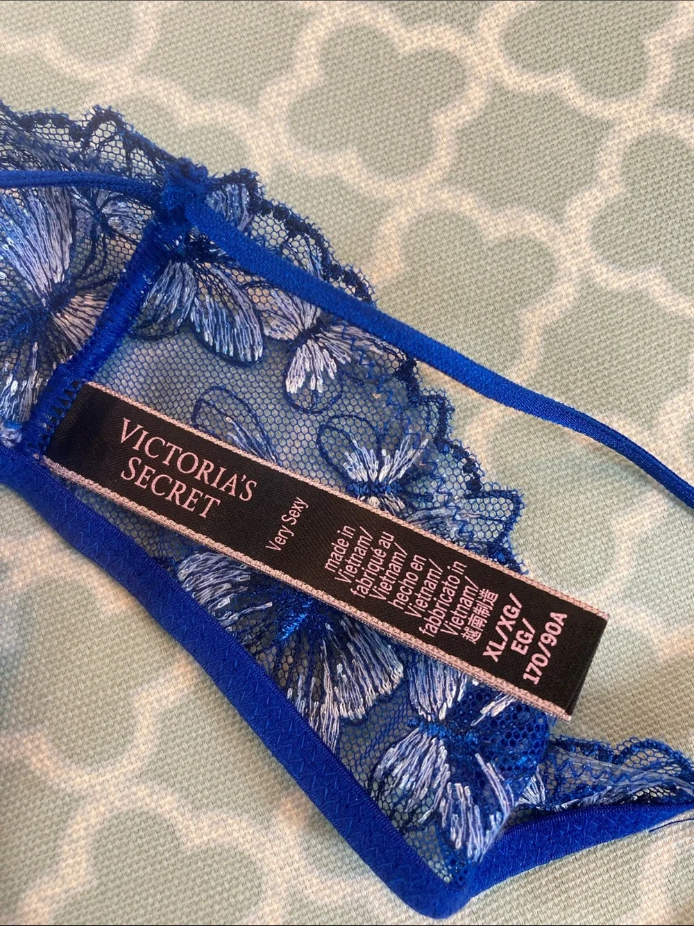 Victoria’s Secret Very Sexy Strappy Butterfly Embroidered Cheeky XL